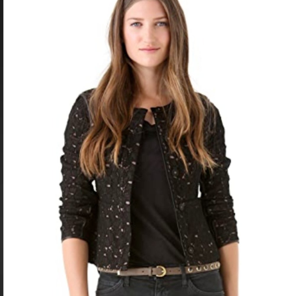 DVF Maya Pebble Lace Jacket, Size: 2